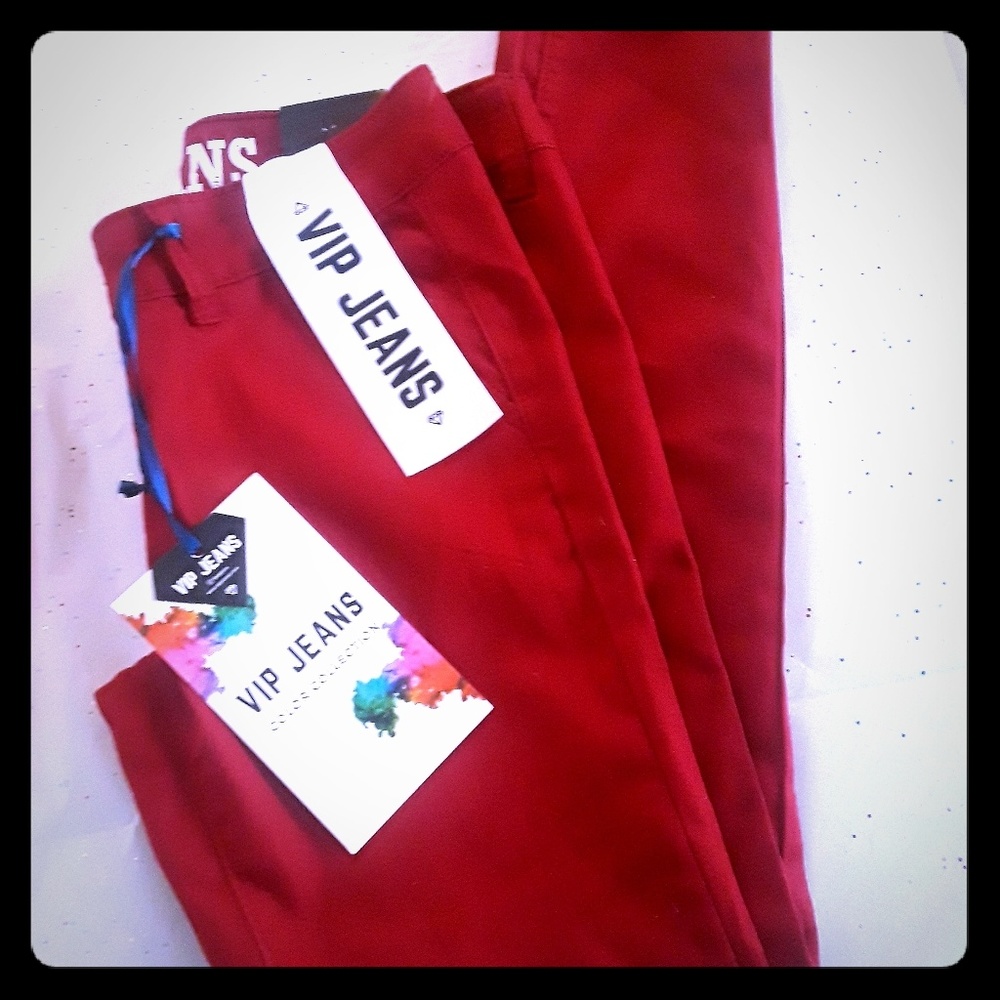Red jeans